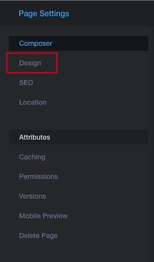 Design menu