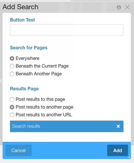 Header search