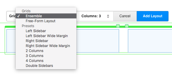Presets menu